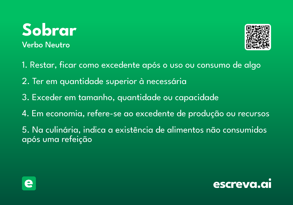 sobrar