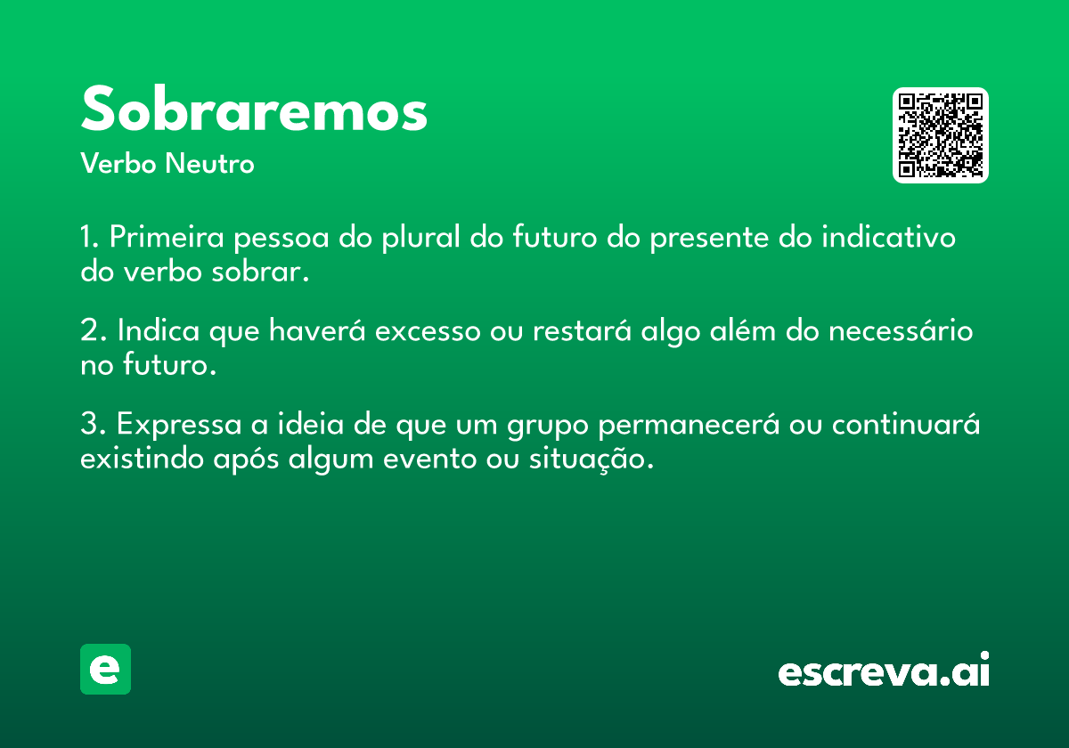 sobraremos