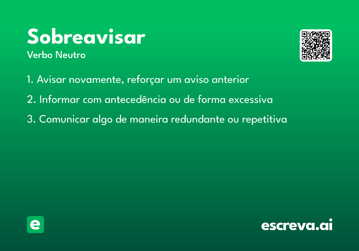sobreavisar