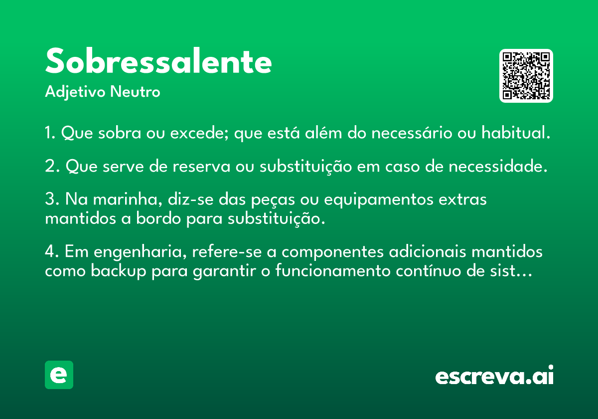 sobressalente