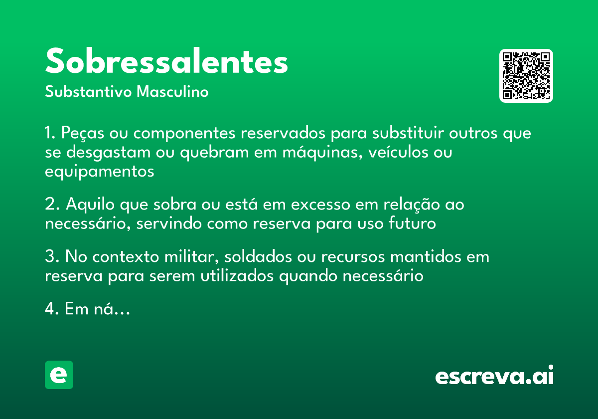 sobressalentes