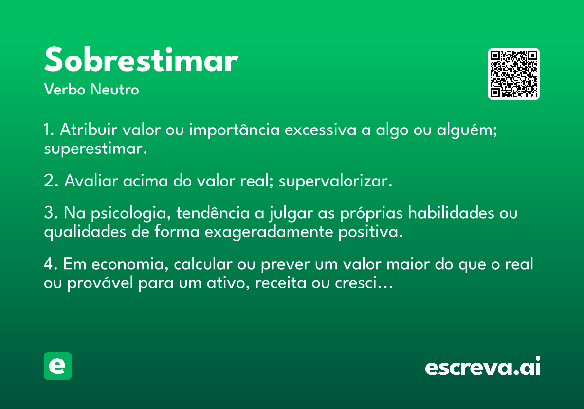 sobrestimar
