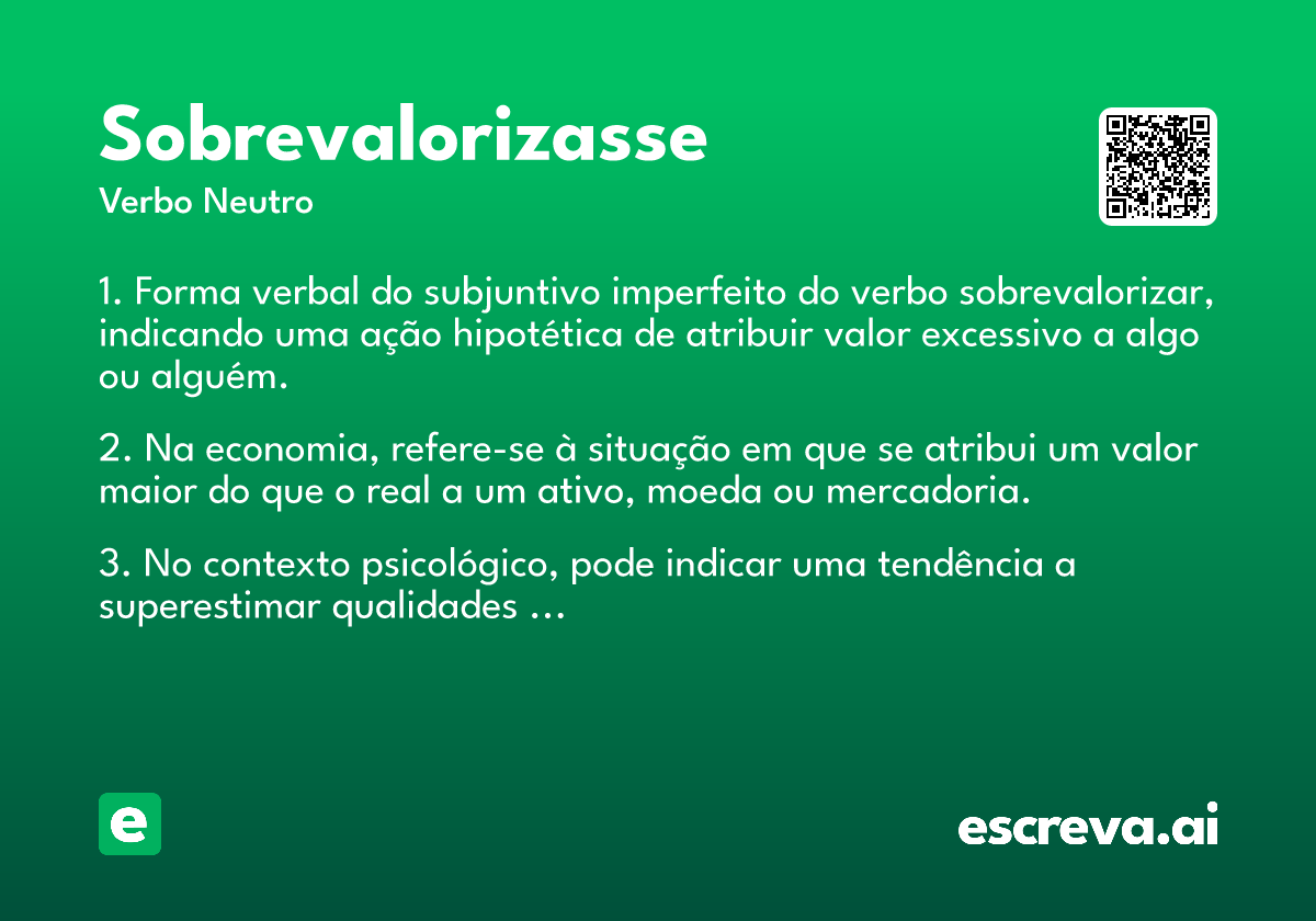 sobrevalorizasse