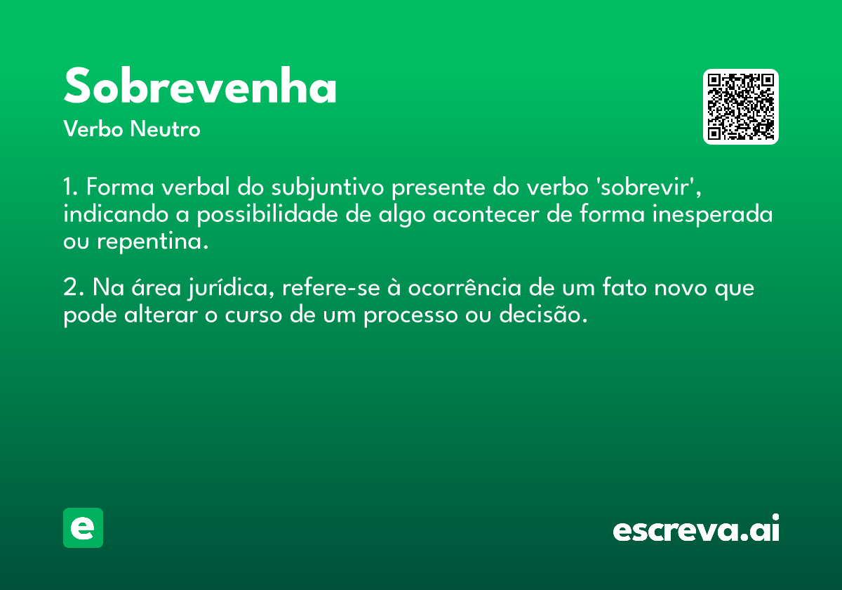 sobrevenha