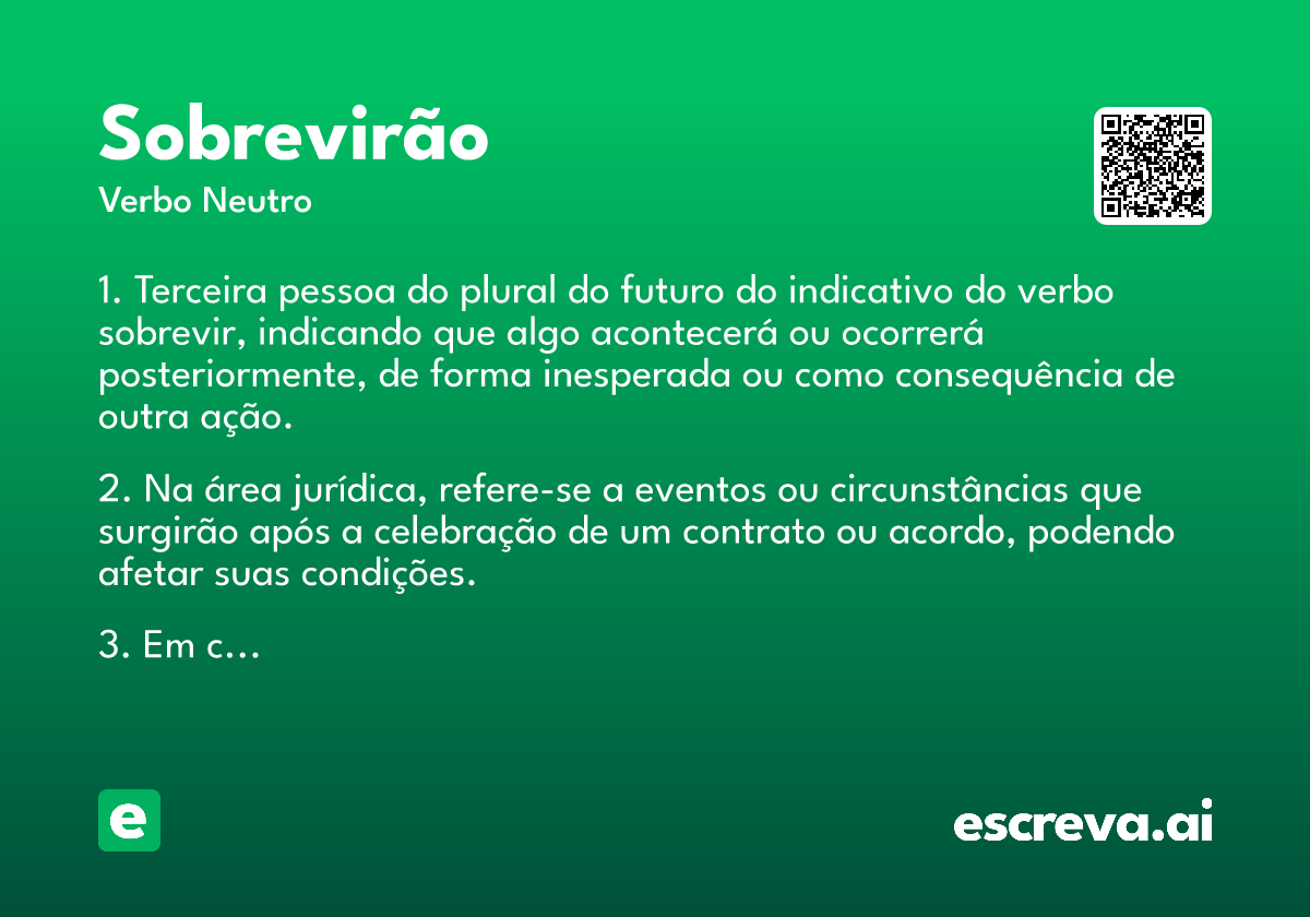 sobrevirão