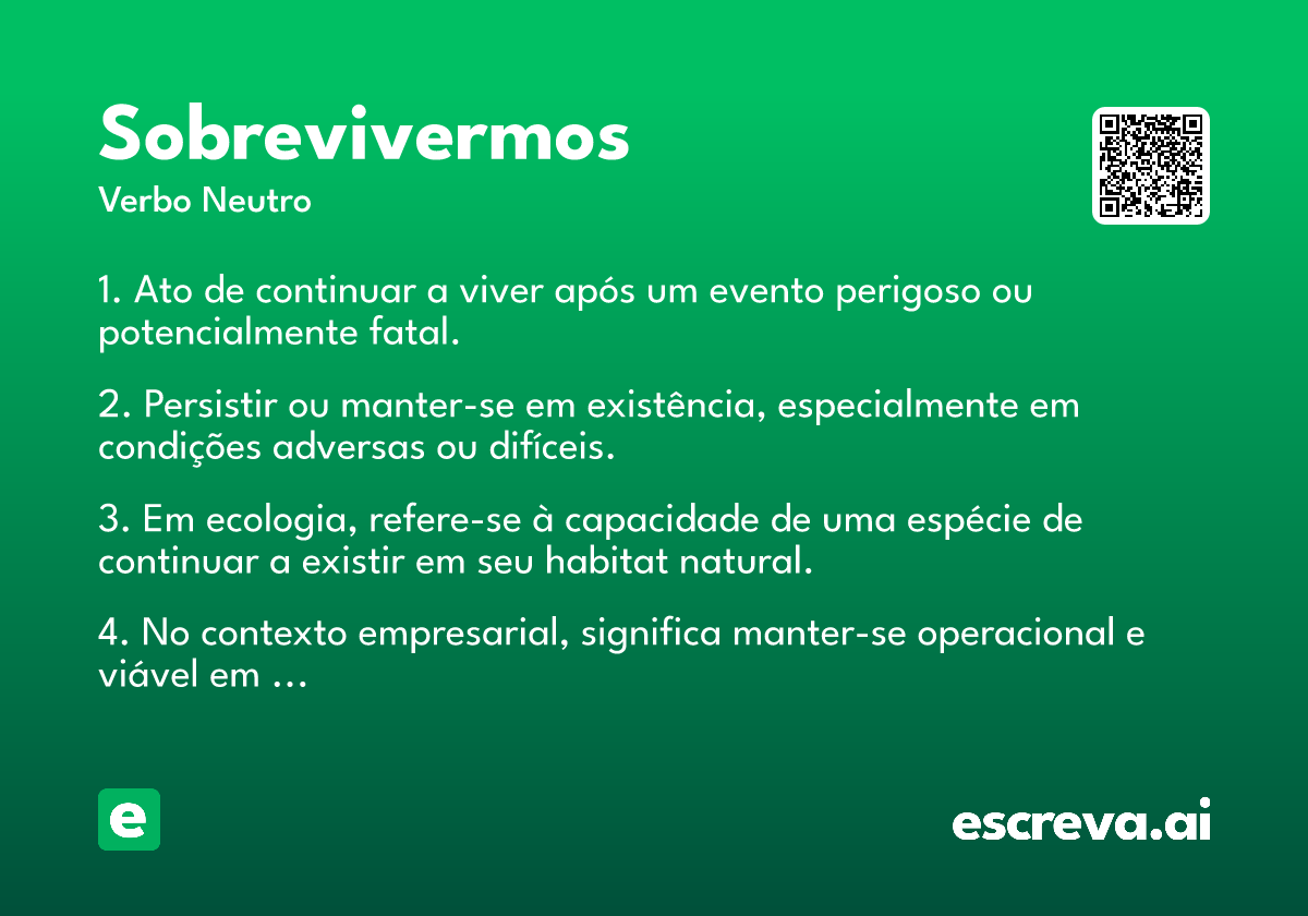 sobrevivermos