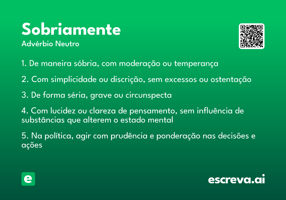 sobriamente