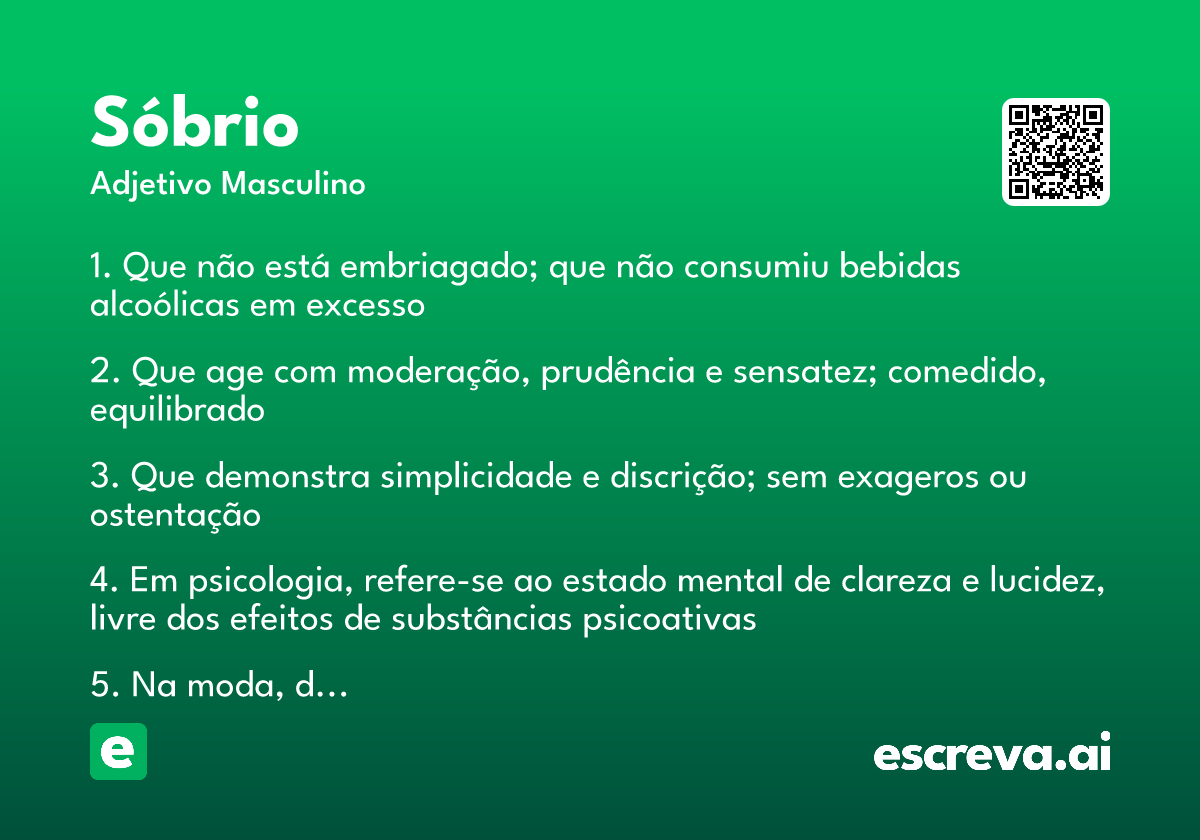 sóbrio