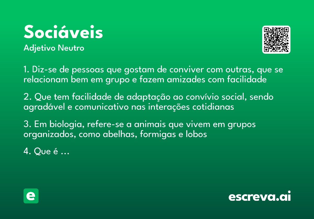 sociáveis