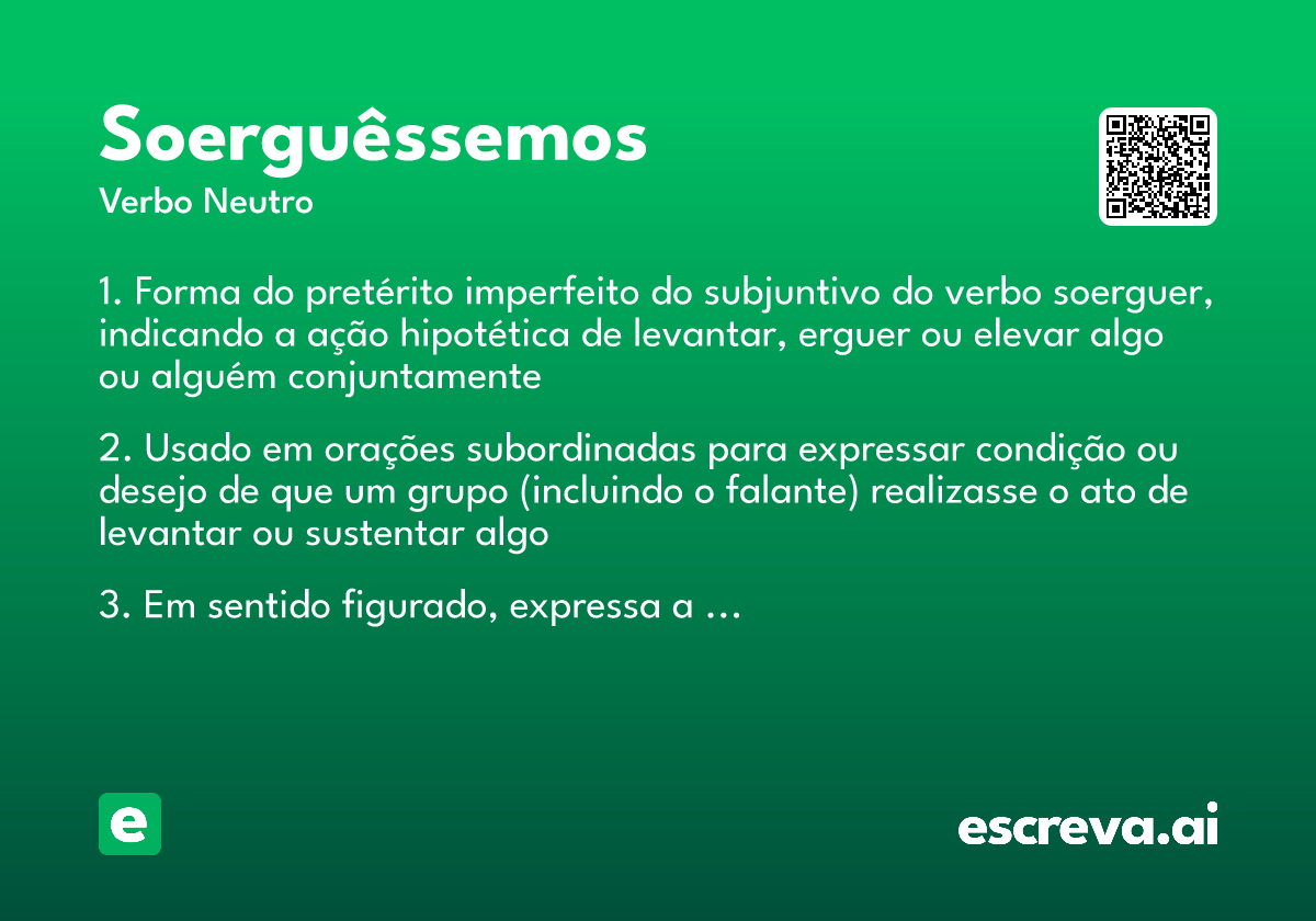soerguêssemos