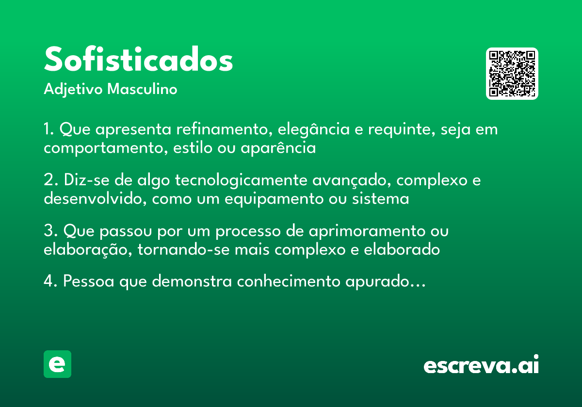 sofisticados