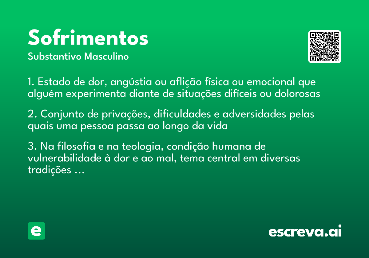 sofrimentos