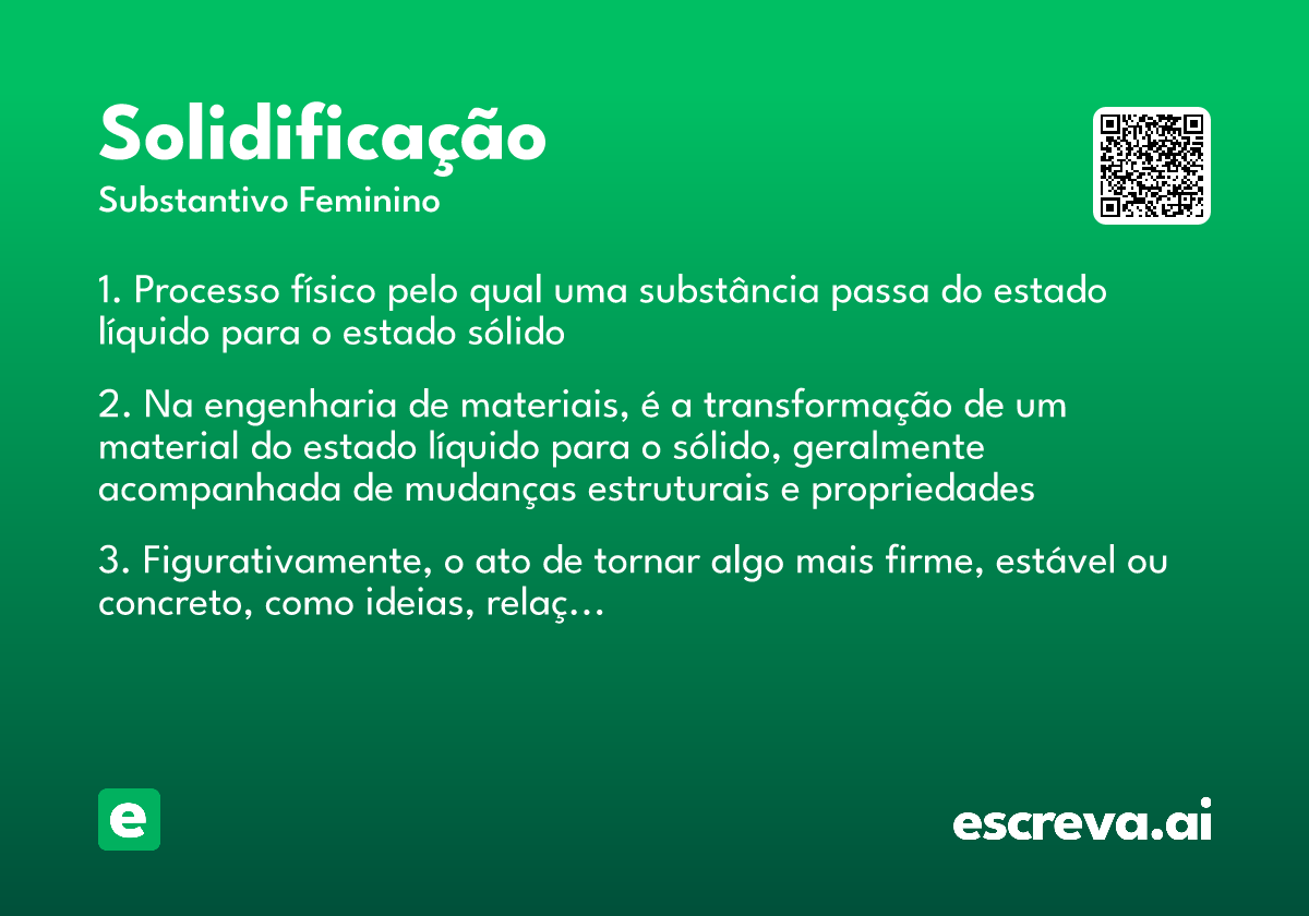 solidificação