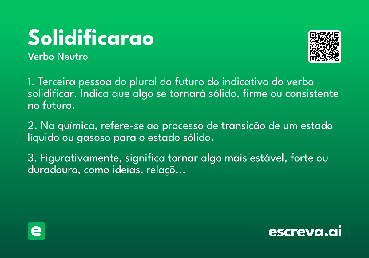solidificarao