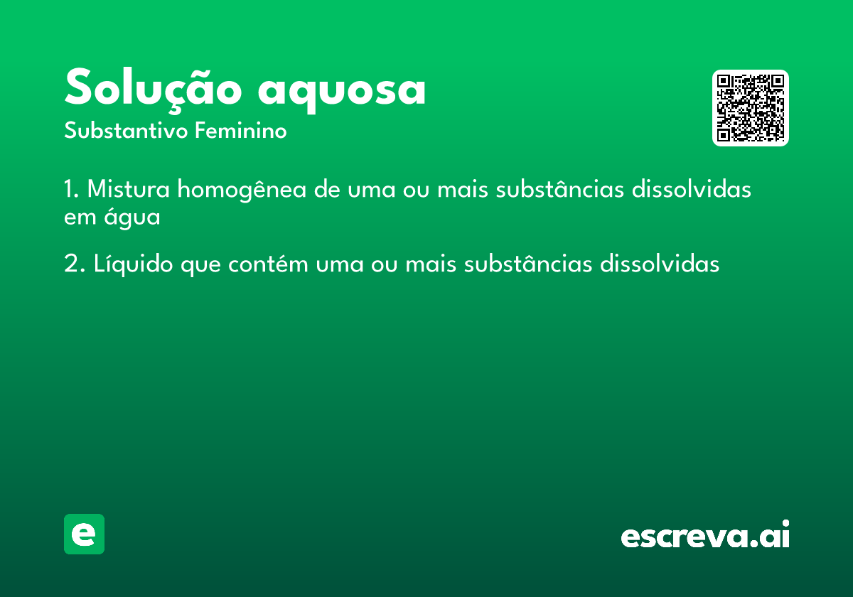 solução aquosa