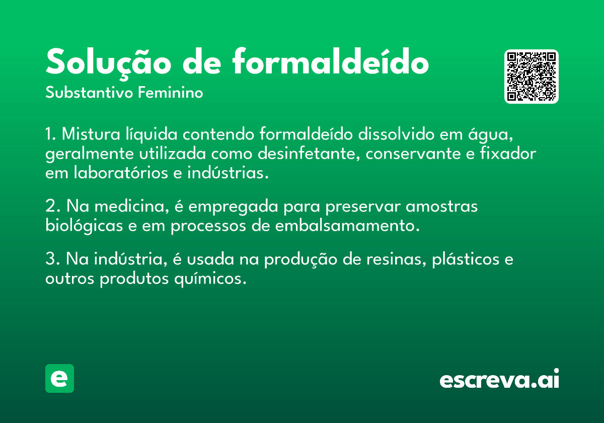 solução de formaldeído