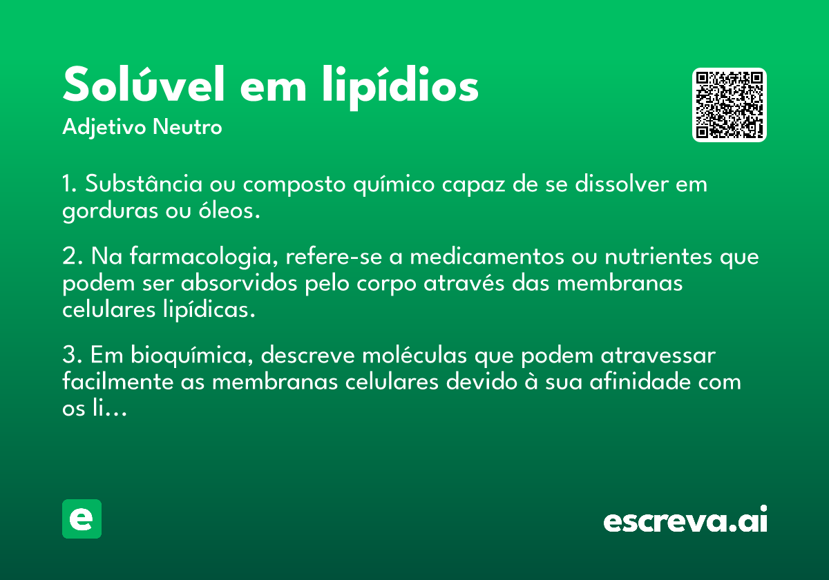 solúvel em lipídios