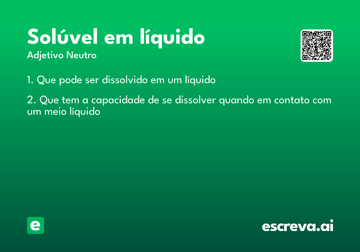 solúvel em líquido