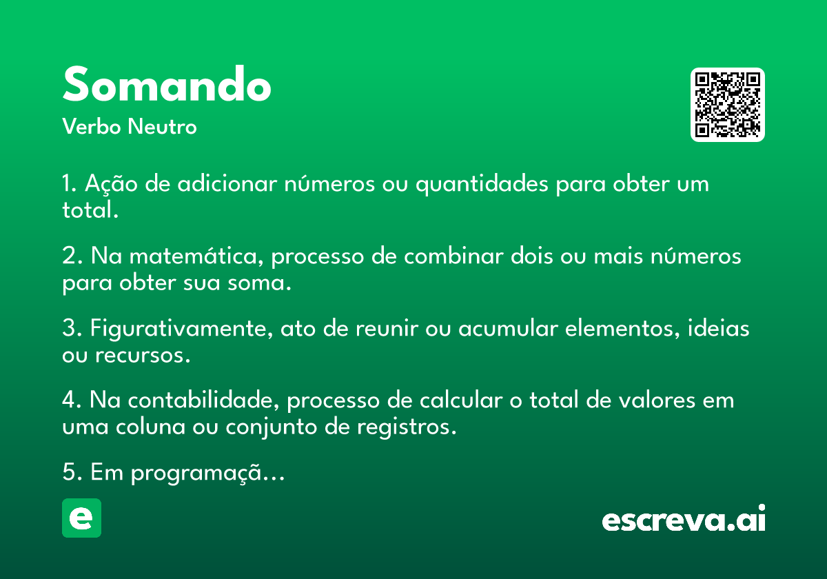 somando