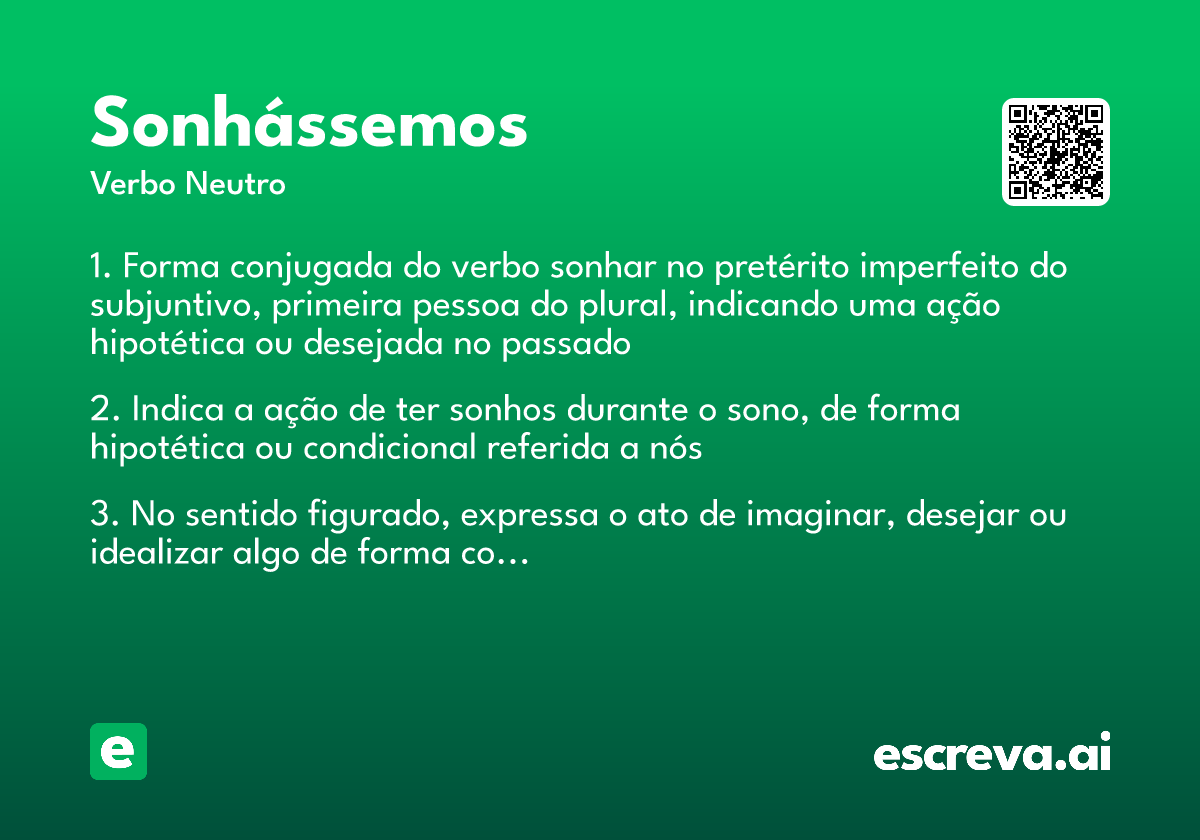 sonhássemos