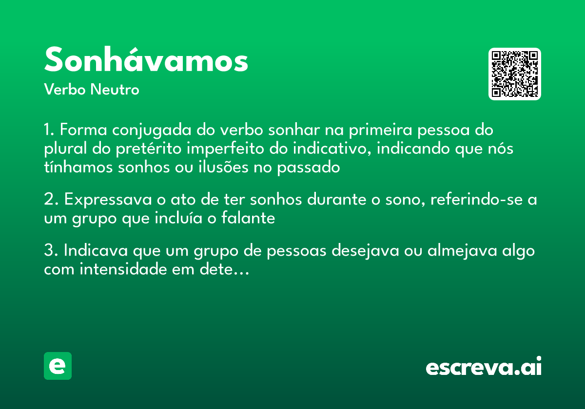 sonhávamos