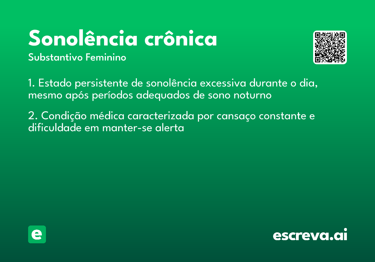sonolência crônica
