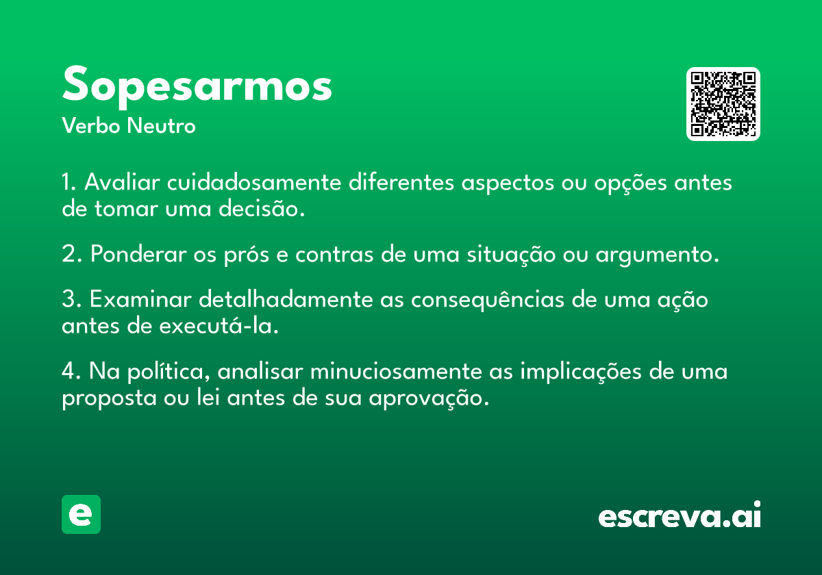 sopesarmos