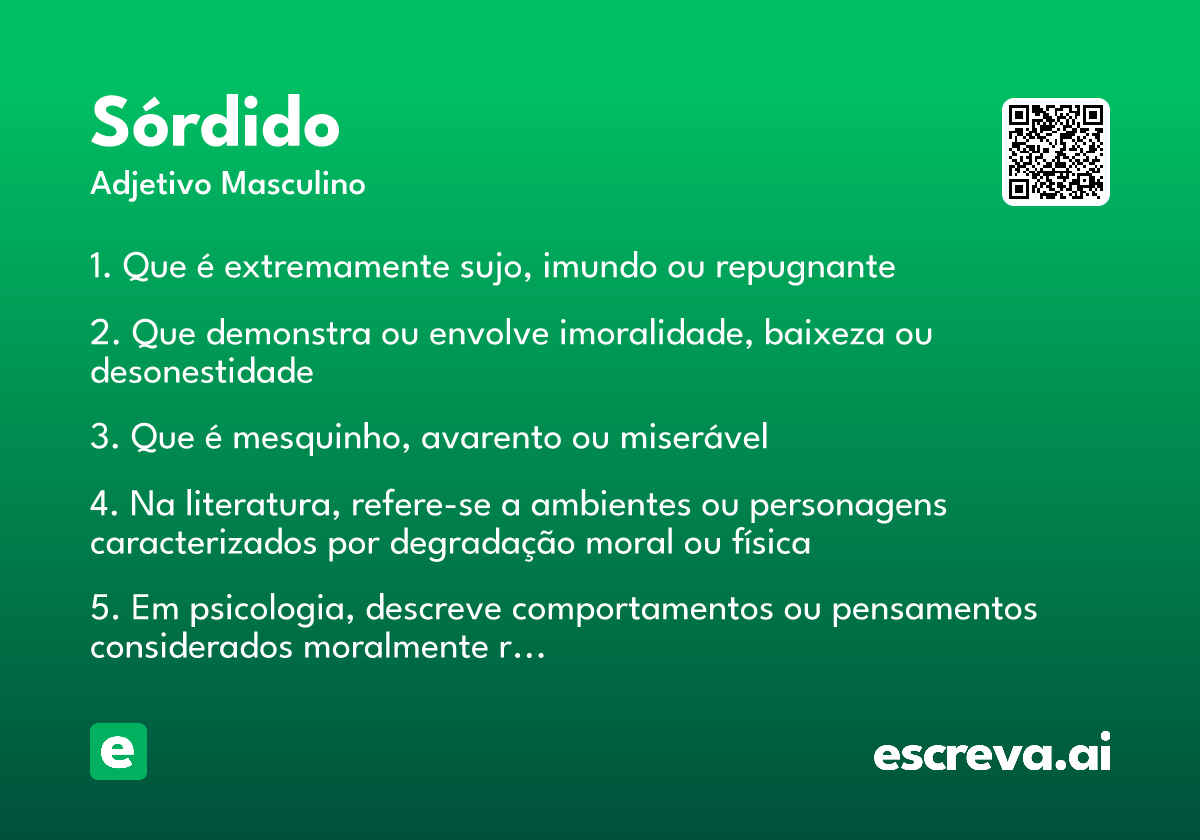 sórdido