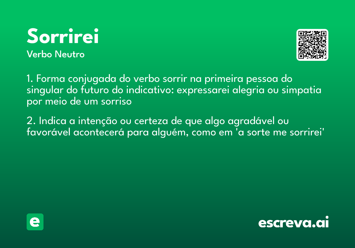 sorrirei
