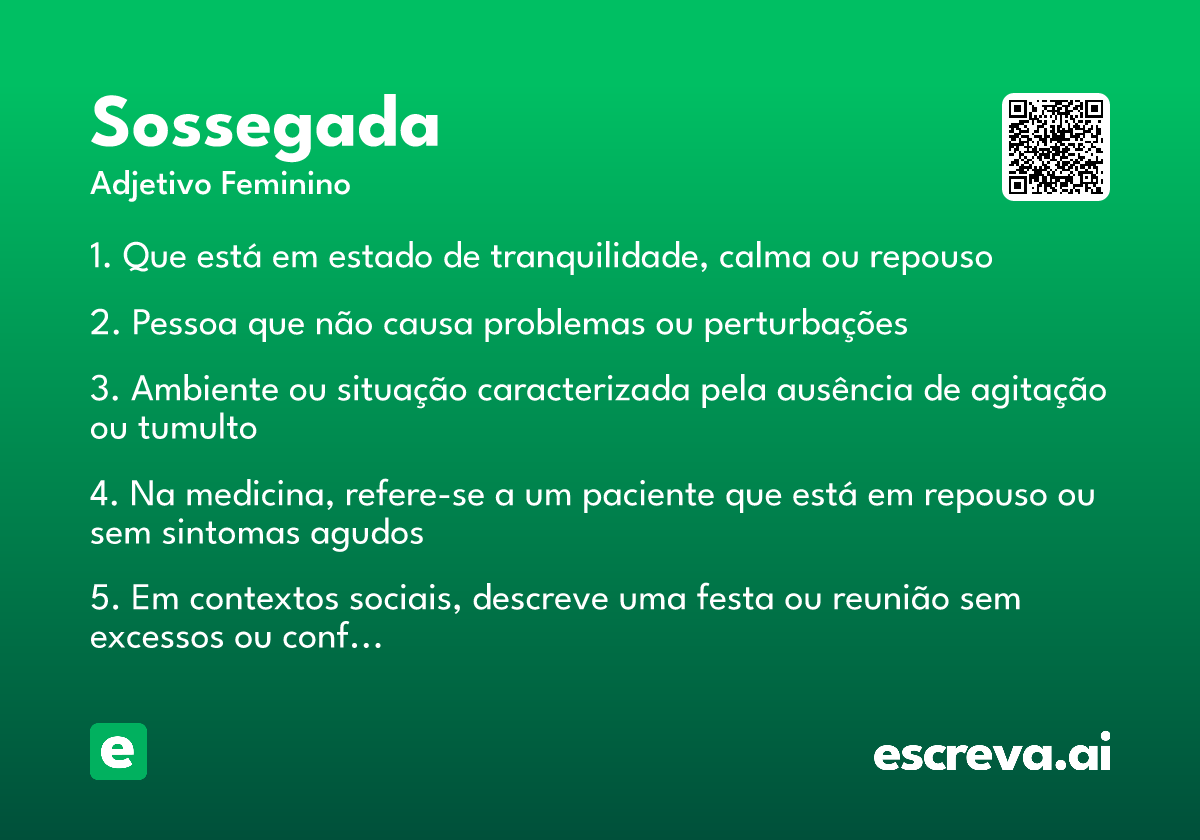 sossegada