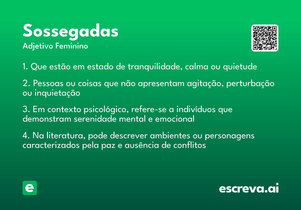 sossegadas