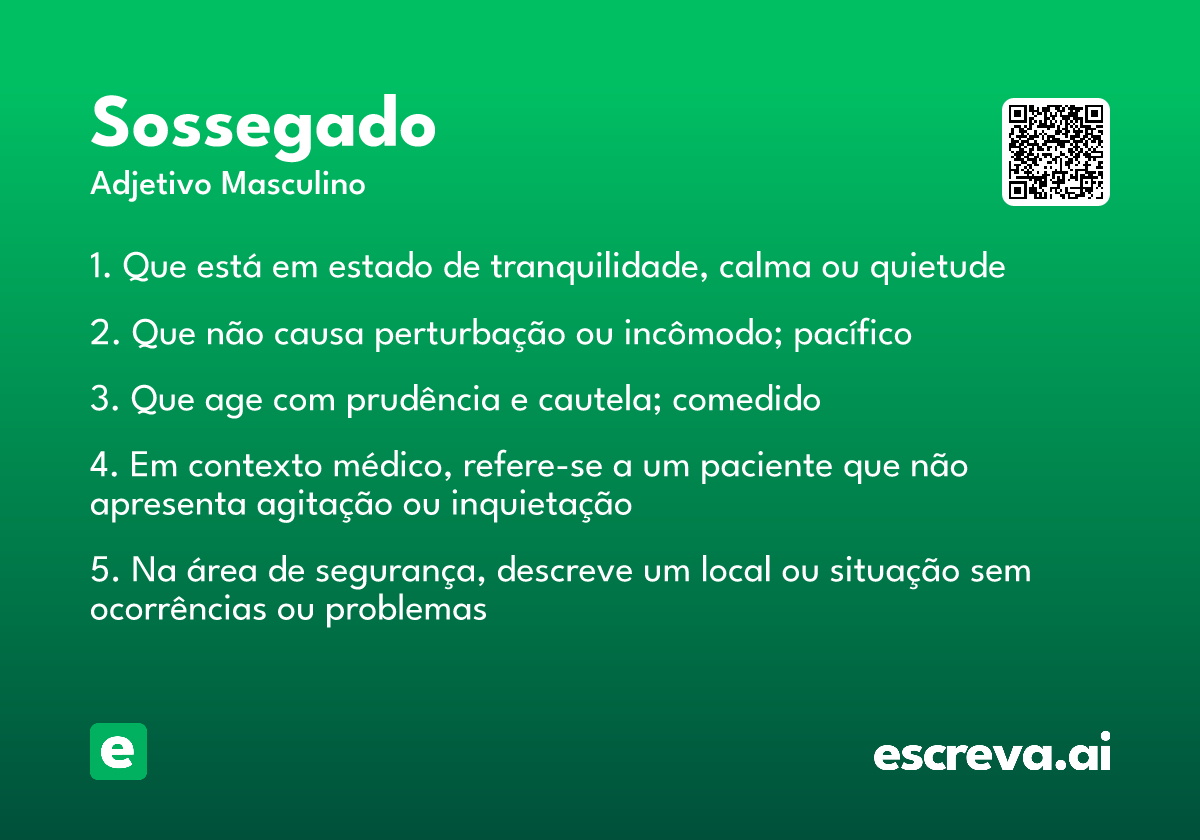 sossegado