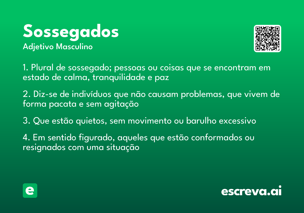 sossegados