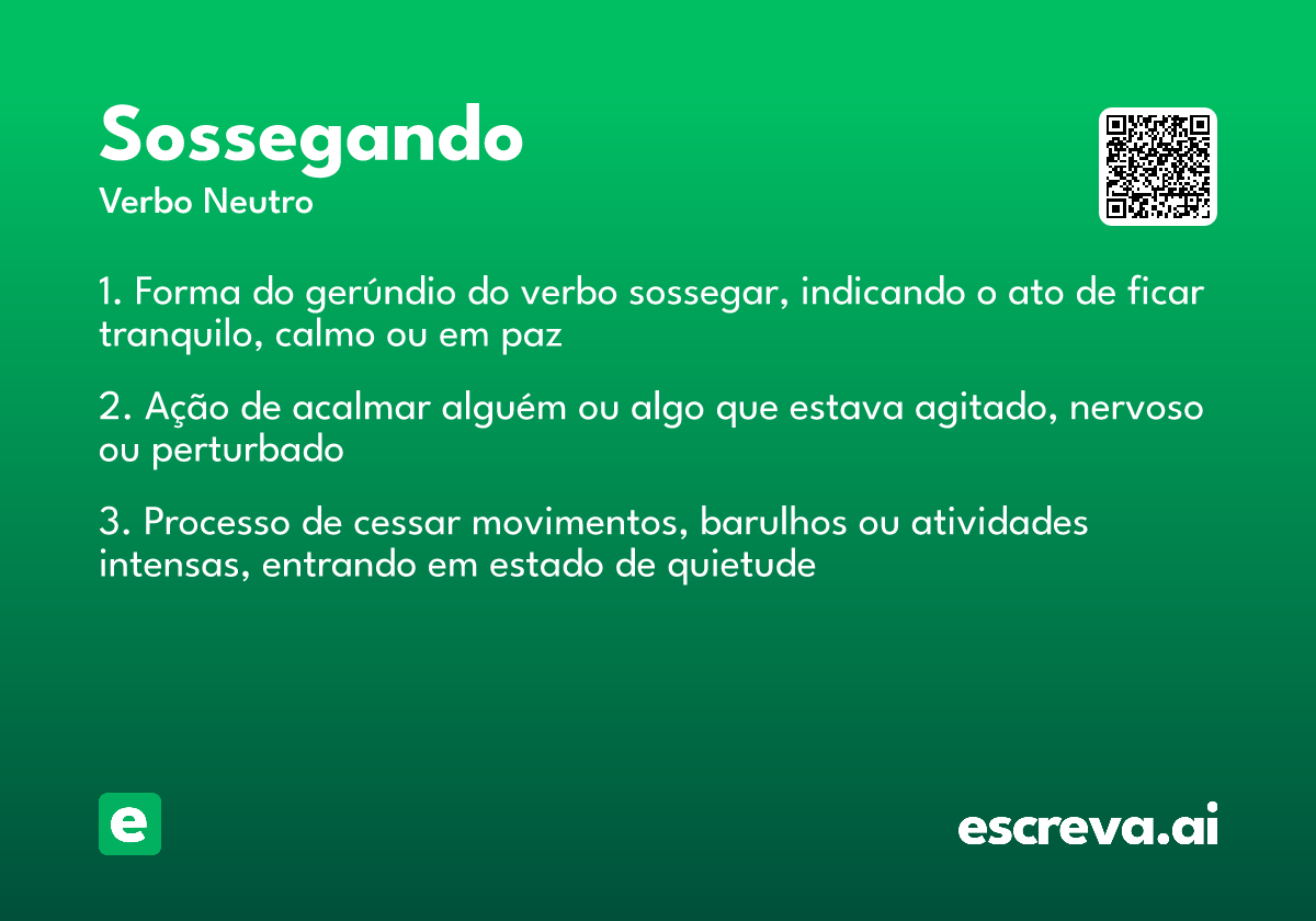 sossegando