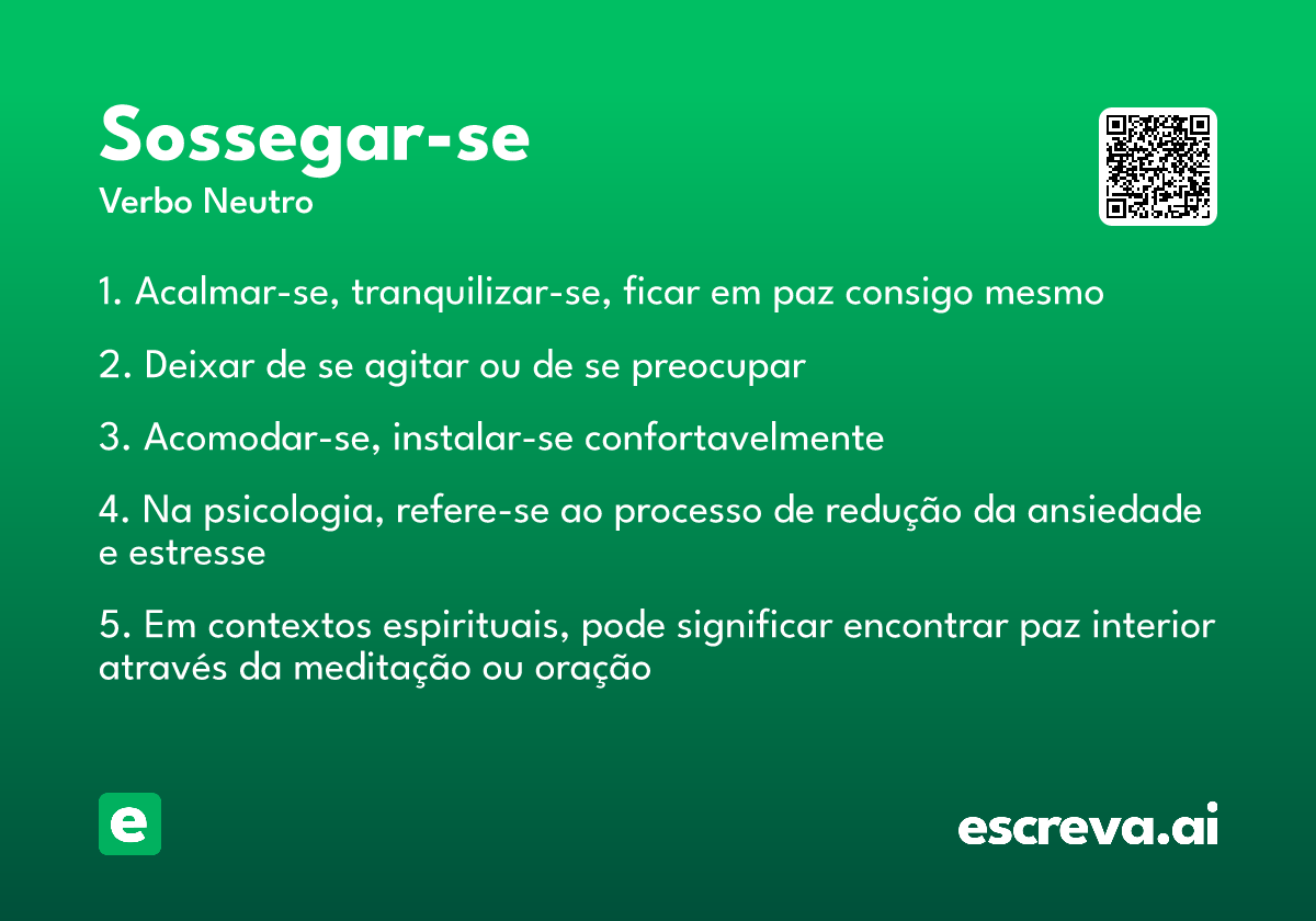 sossegar-se