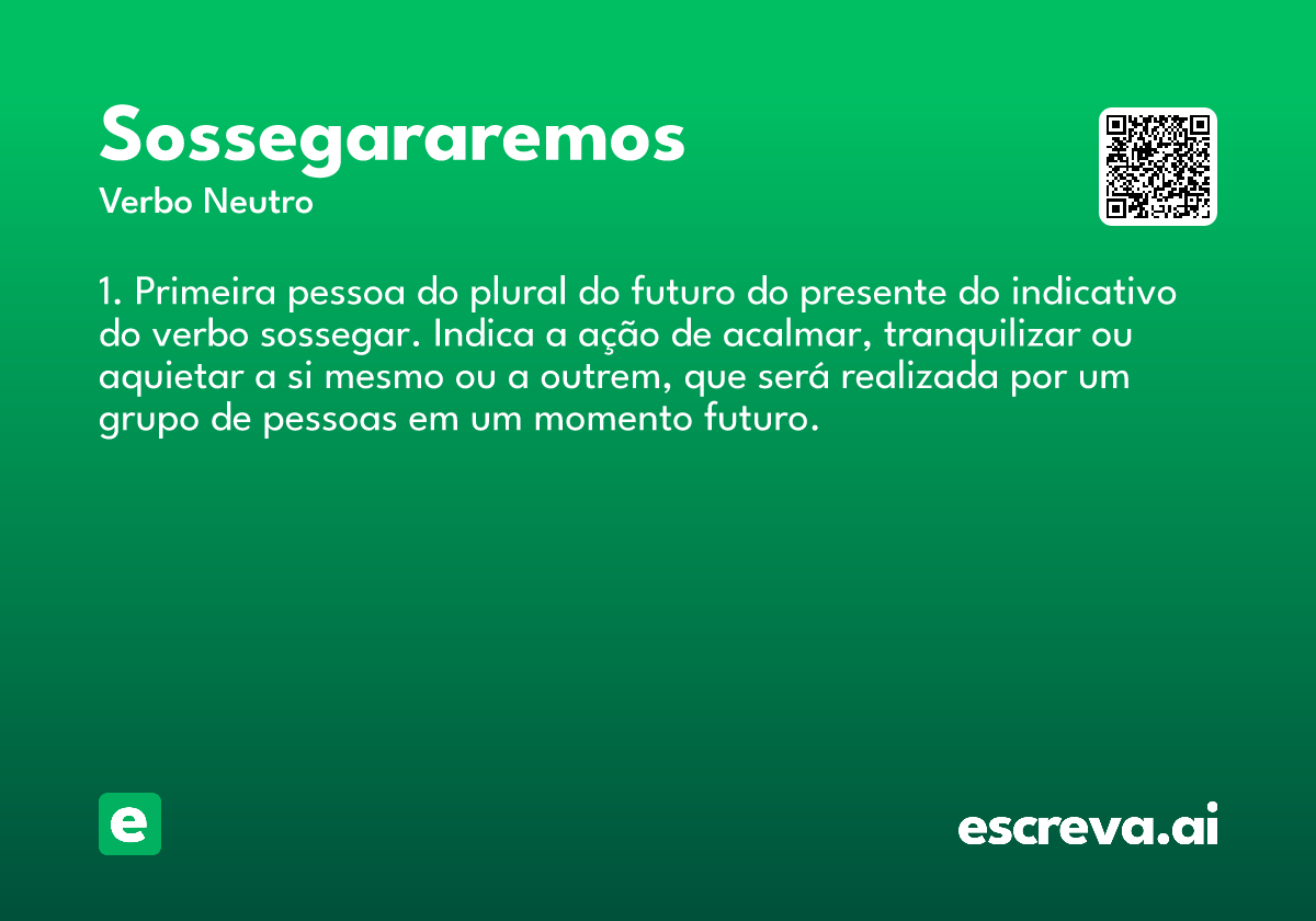 sossegararemos