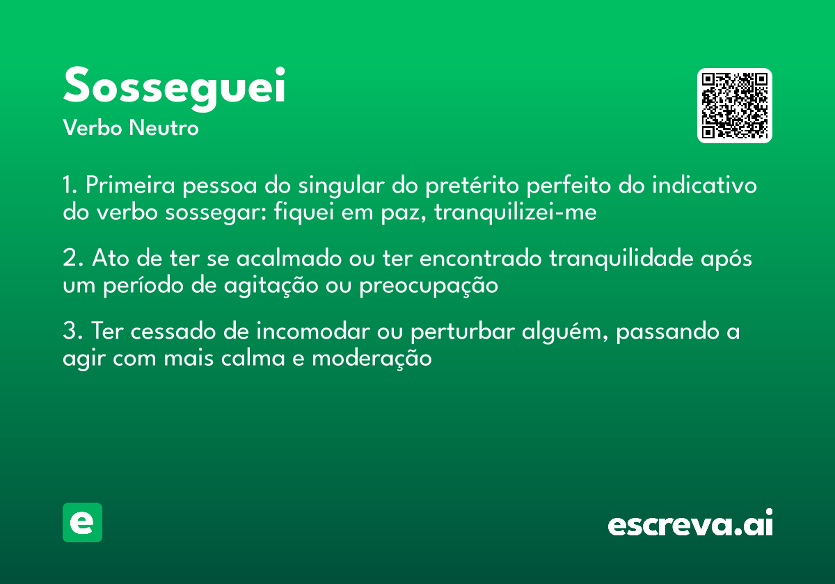 sosseguei