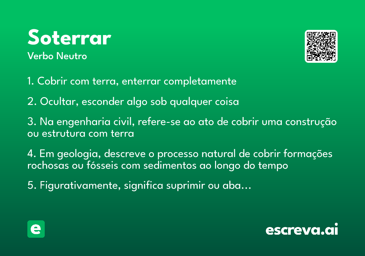 soterrar