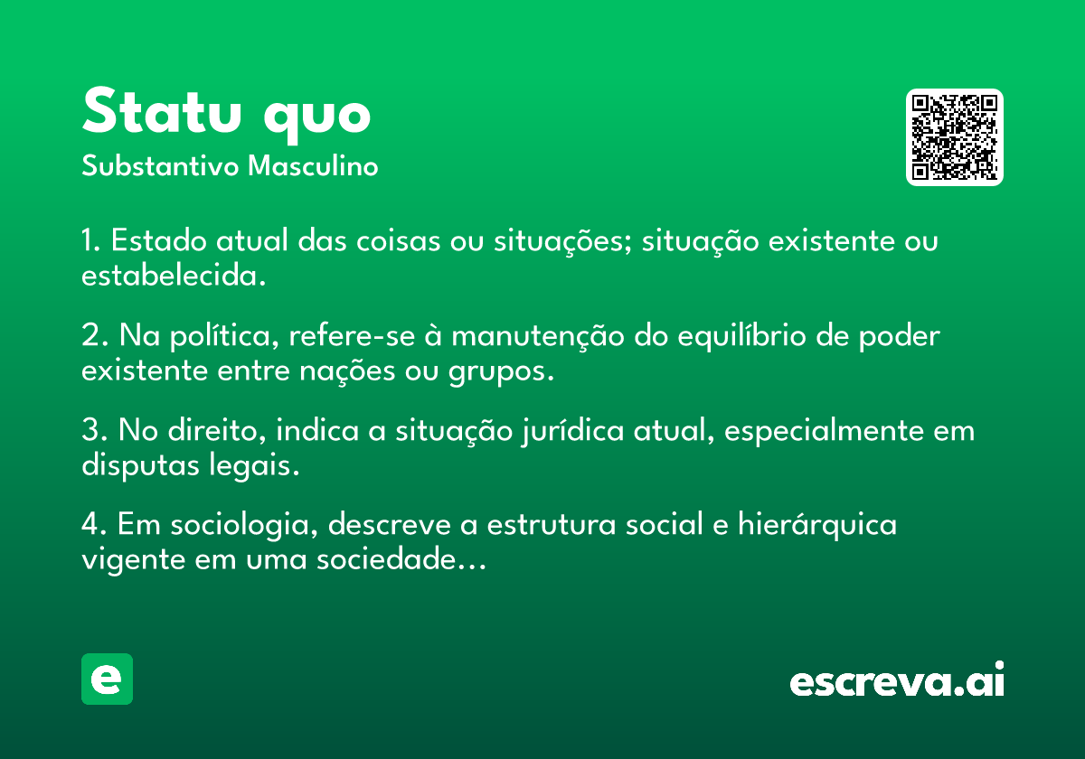 statu quo