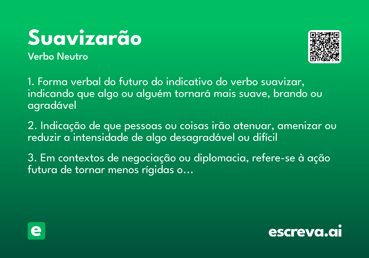 suavizarão