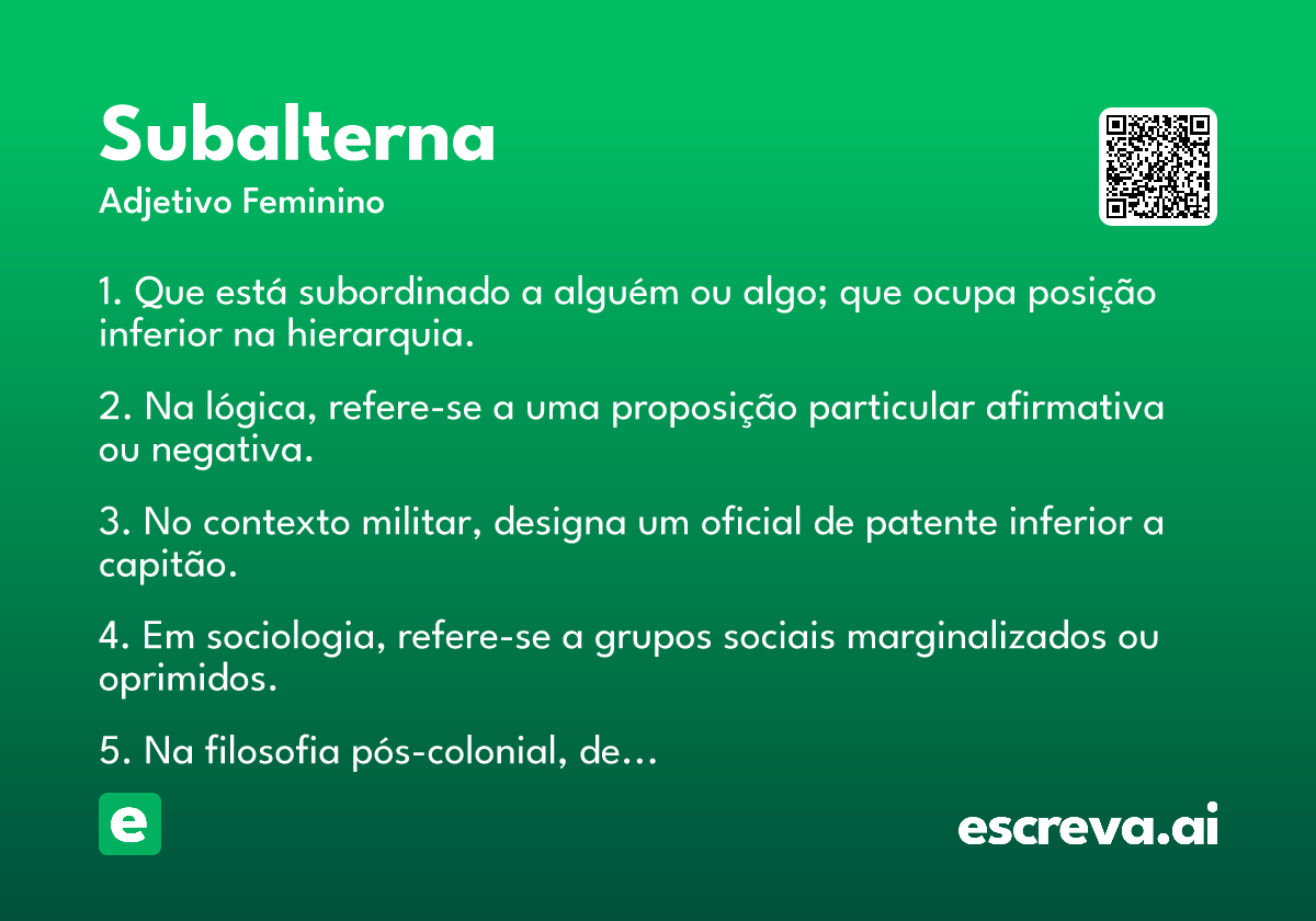 subalterna