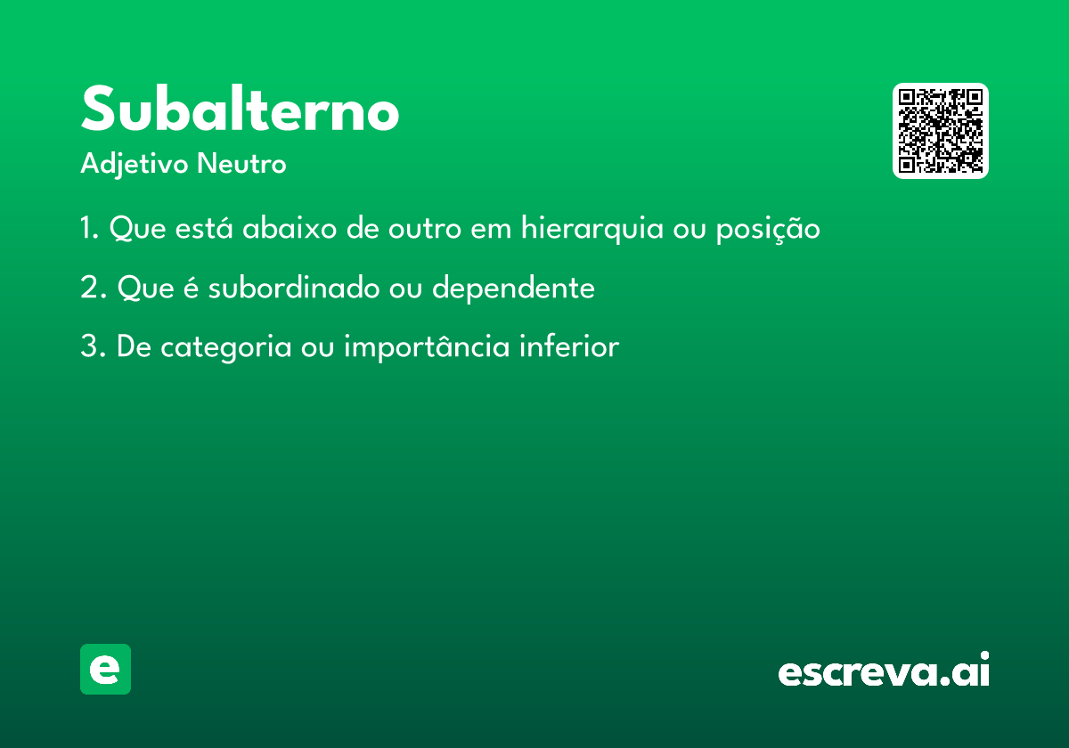 subalterno