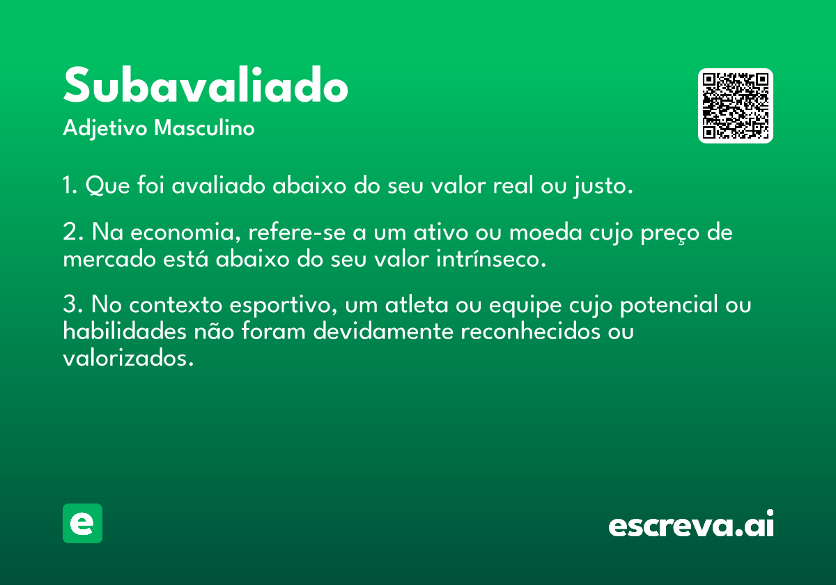 subavaliado