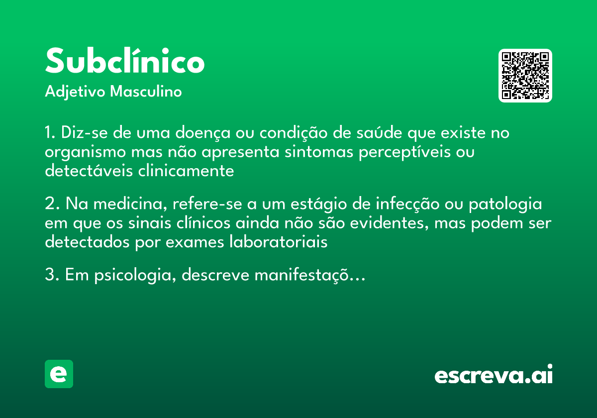 subclínico