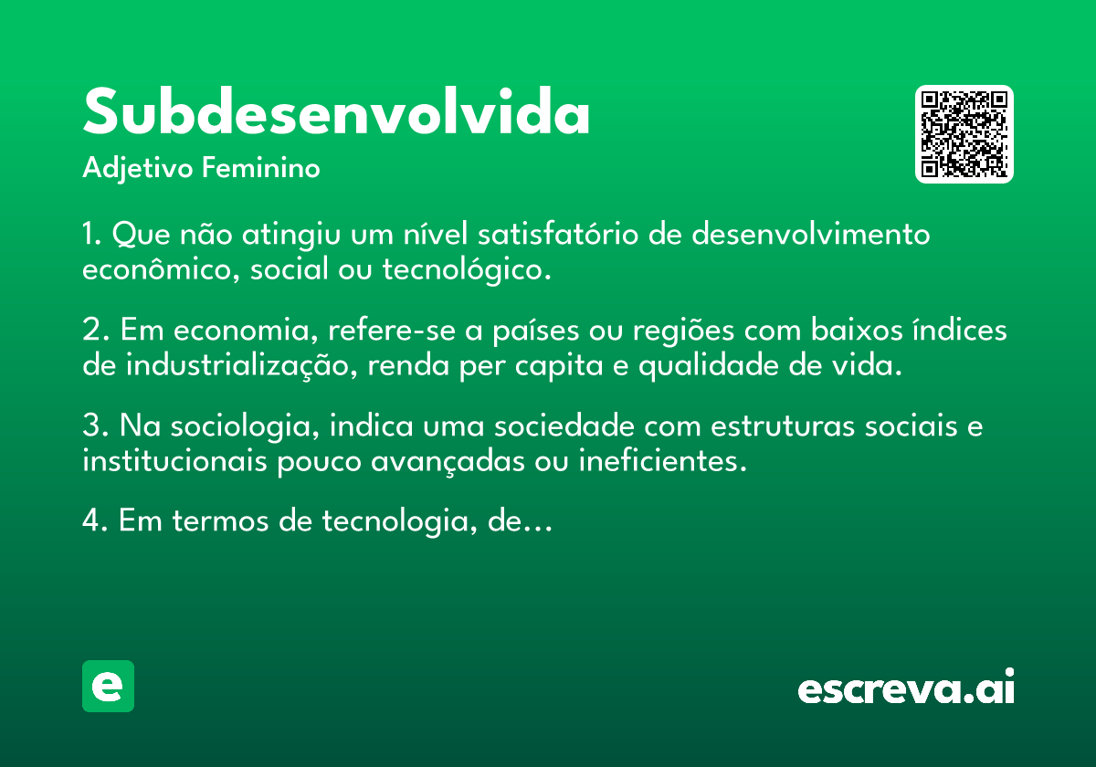 subdesenvolvida