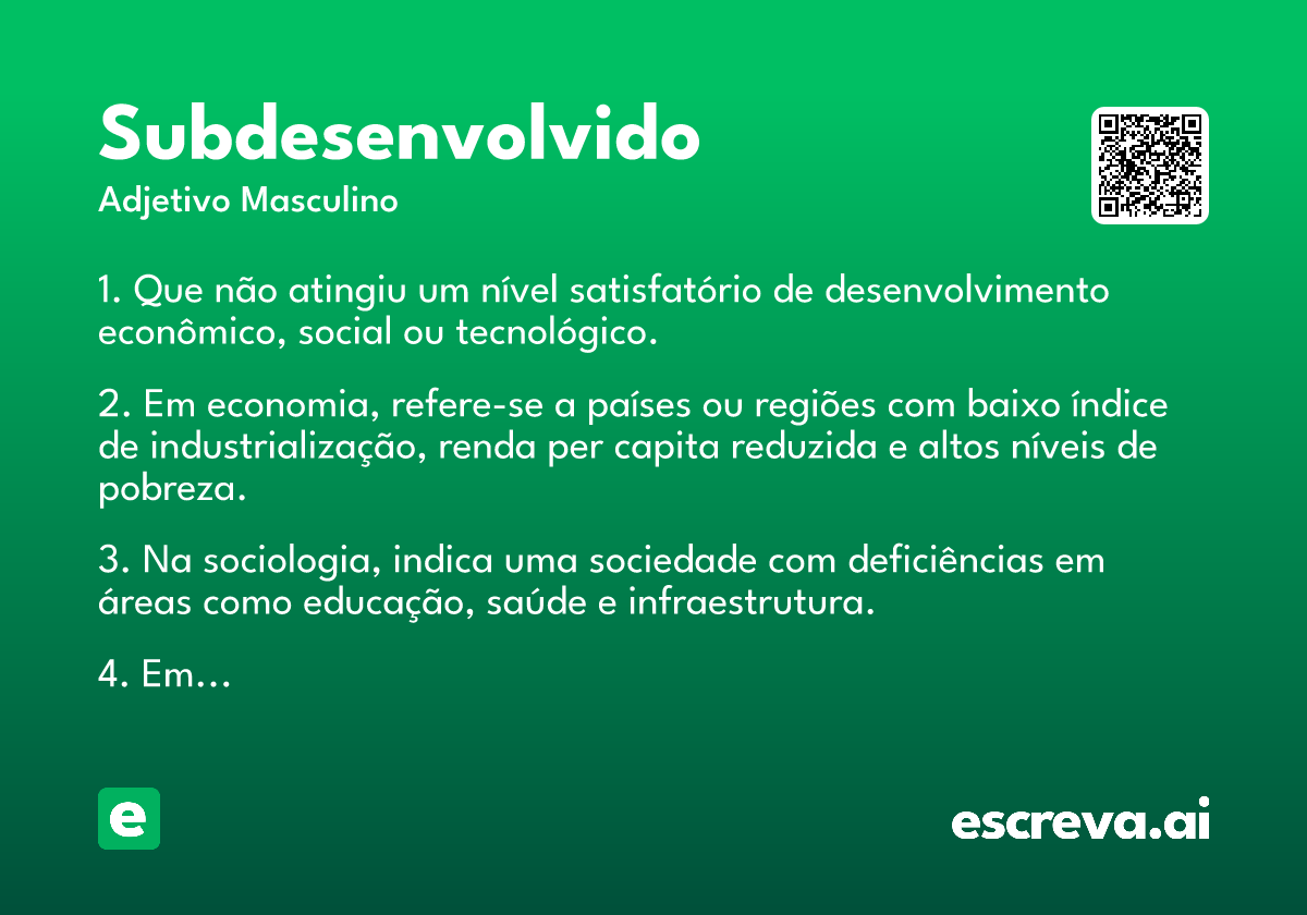 subdesenvolvido