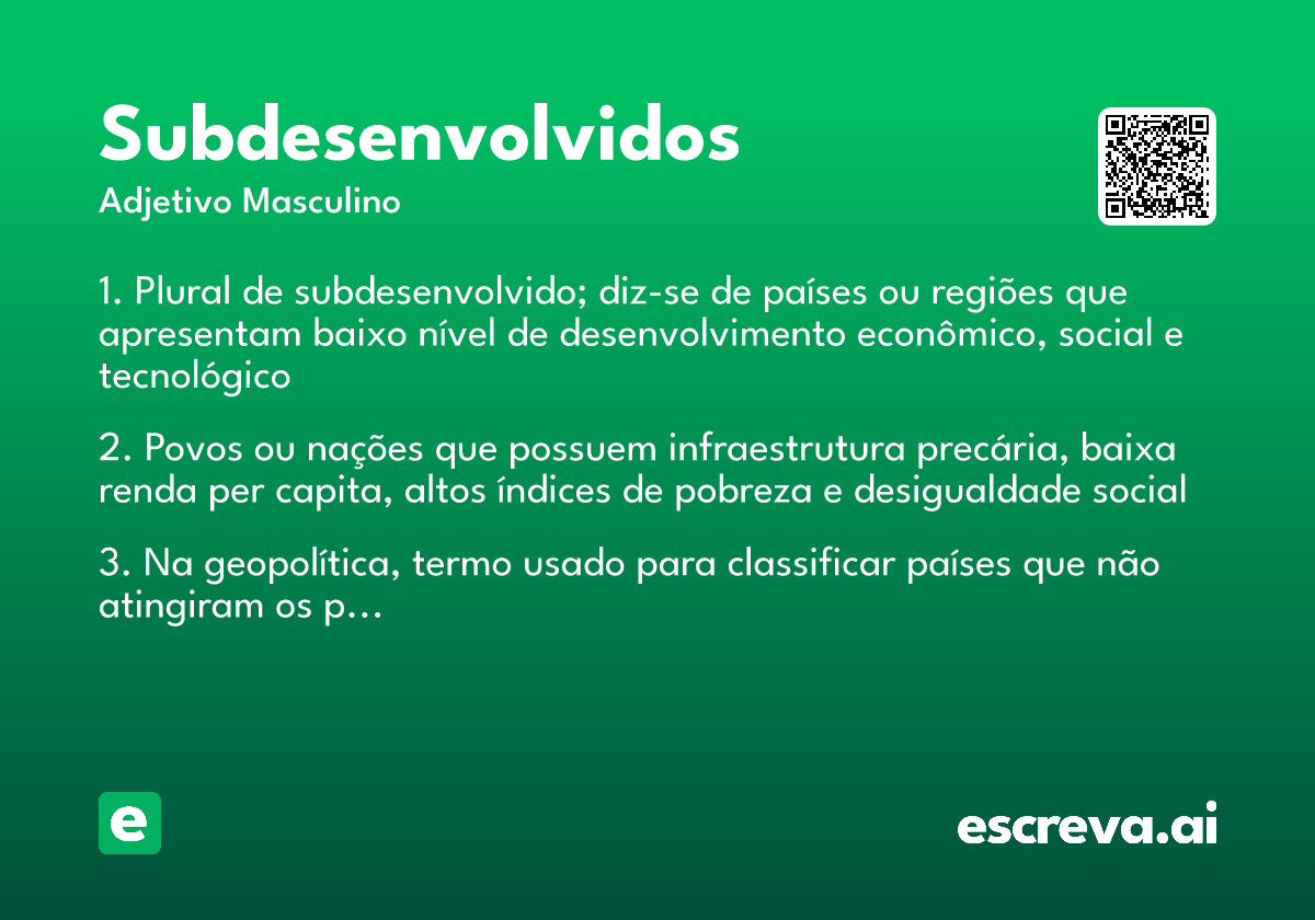 subdesenvolvidos