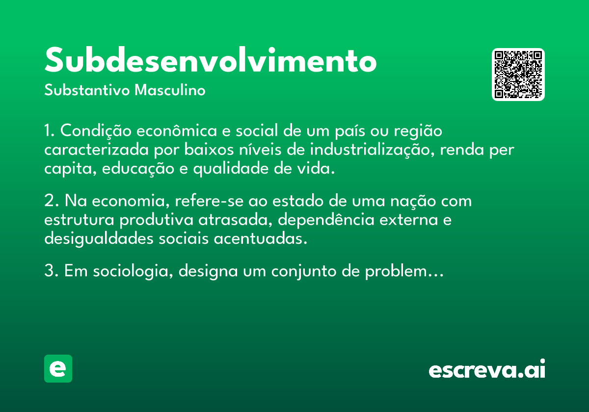 subdesenvolvimento