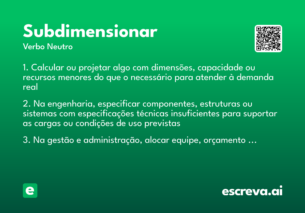 subdimensionar