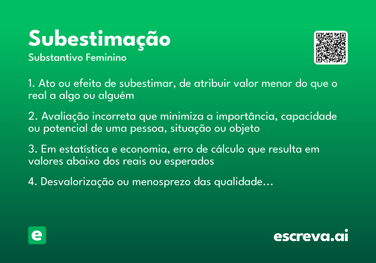 subestimação